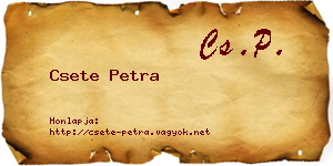 Csete Petra névjegykártya